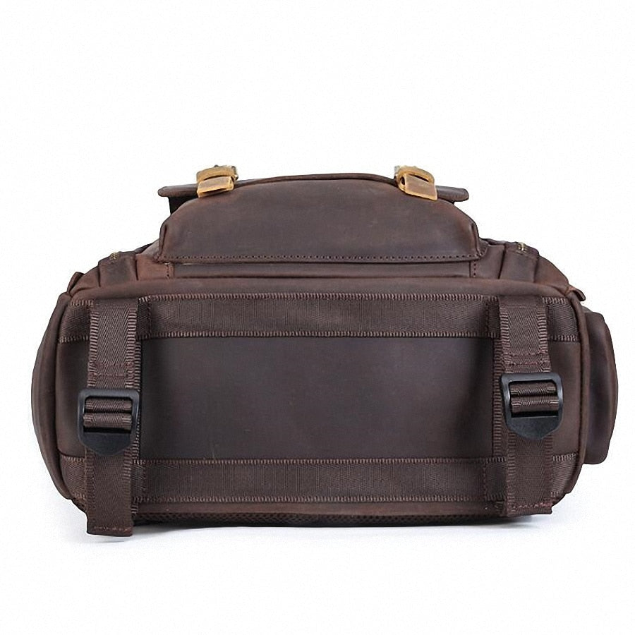 Image of The Gaetano Large Leather Backpack Camera Bag With Tripod Holder 1051071533 from Edmene LLC