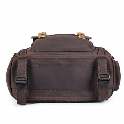 Image of The Gaetano Large Leather Backpack Camera Bag With Tripod Holder 1051071533 from Edmene LLC