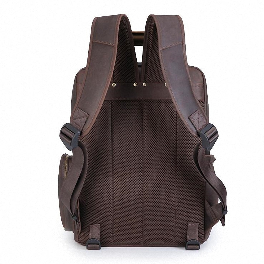 Image of The Gaetano Large Leather Backpack Camera Bag With Tripod Holder 1051071533 from Edmene LLC