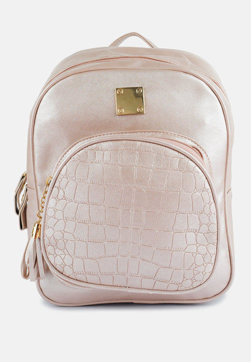 Image of Croc Patterned Mini Backpack 1329142909 from Edmene LLC