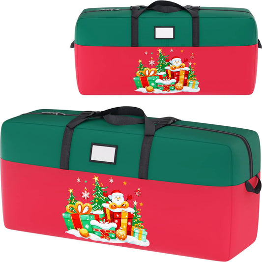 OMKSIH 9FT Christmas Tree Bag Large Christmas Storage Bag Artificial Christmas Tree Bags Storage with Handles Xmas Tree Container Storage 600D Oxford Christmas Tree Storage Boxes for Holiday Decor