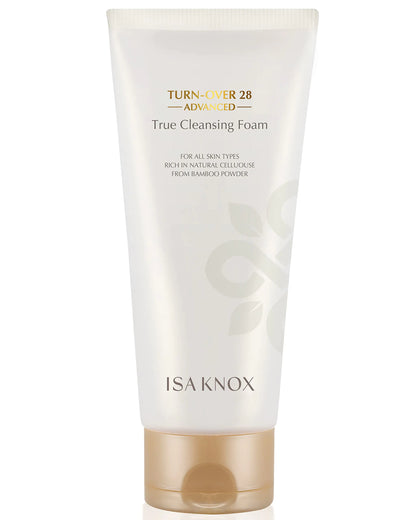 Isa Knox True Foaming Facial Cleanser (6.1fl oz) - Korean Skincare Non-Drying Bubble Foam Face Wash Pomegranate Vinegar Natural Bamboo Cellulose