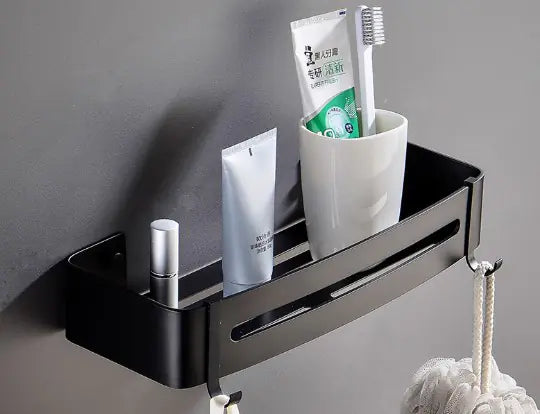 No-Drill Bathroom Storage Rack