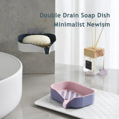 Multifunctional Drain Soap Box with Hook for Bathroom
