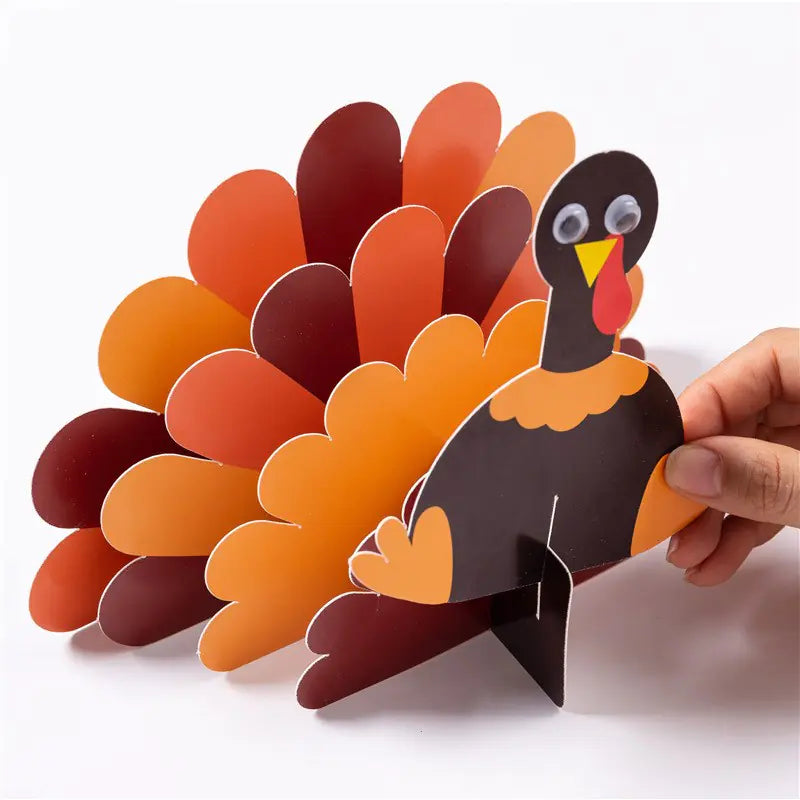 DIY Thanksgiving 3D Turkey Decoration for Kids
