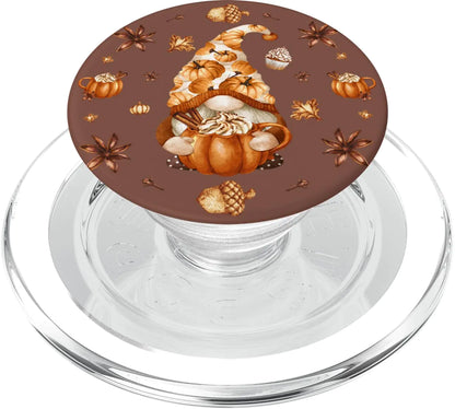 Autumn Gnome Love Pumpkin Spice Fall Yall And Thanksgiving PopSockets PopGrip for MagSafe