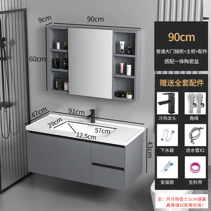 Elegant Drawer Bathroom Cabinet with Ceramic Sink Combo