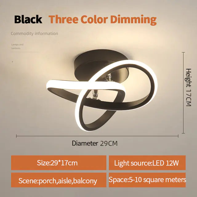 Nordic LED Ceiling Lights for Home, Bedroom & Corridor