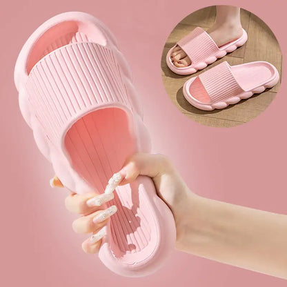 Wave Bottom Non-Slip Women’s Home Bathroom Slippers