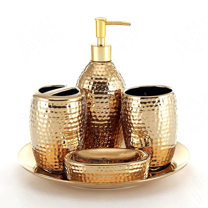 Modern Ceramic 5-Piece Bathroom Accessory Set