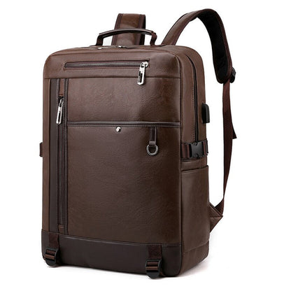 High Quality PU Leather Backpack Men Multifunctional Luxury Urban Bag