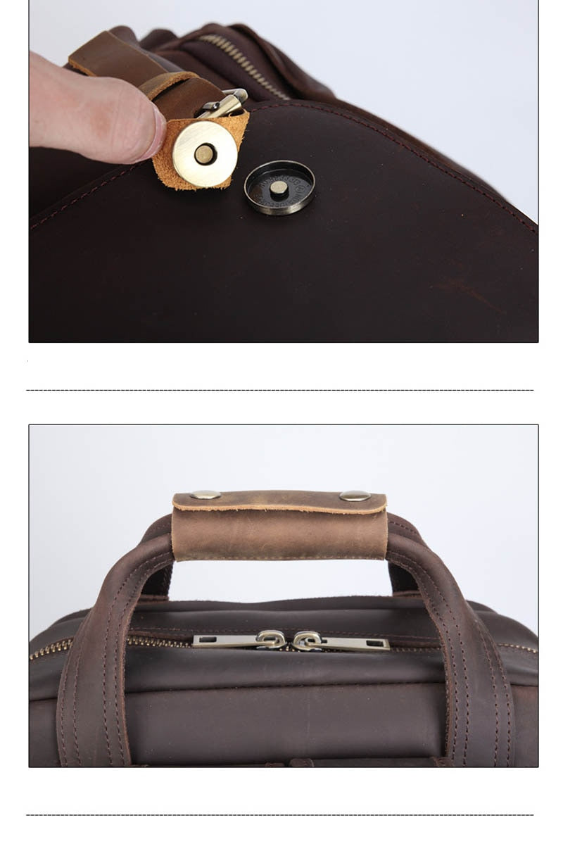 Image of The Gaetano Large Leather Backpack Camera Bag With Tripod Holder 1051071533 from Edmene LLC