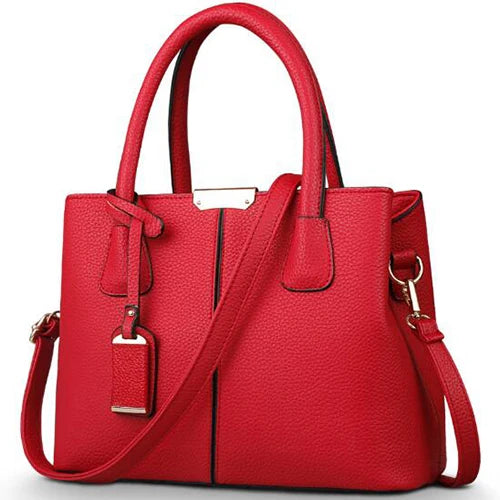Image of Women Pu Leather Handbags Ladies Large Tote Bag Female Square Shoulder 1438175085 from Edmene LLC