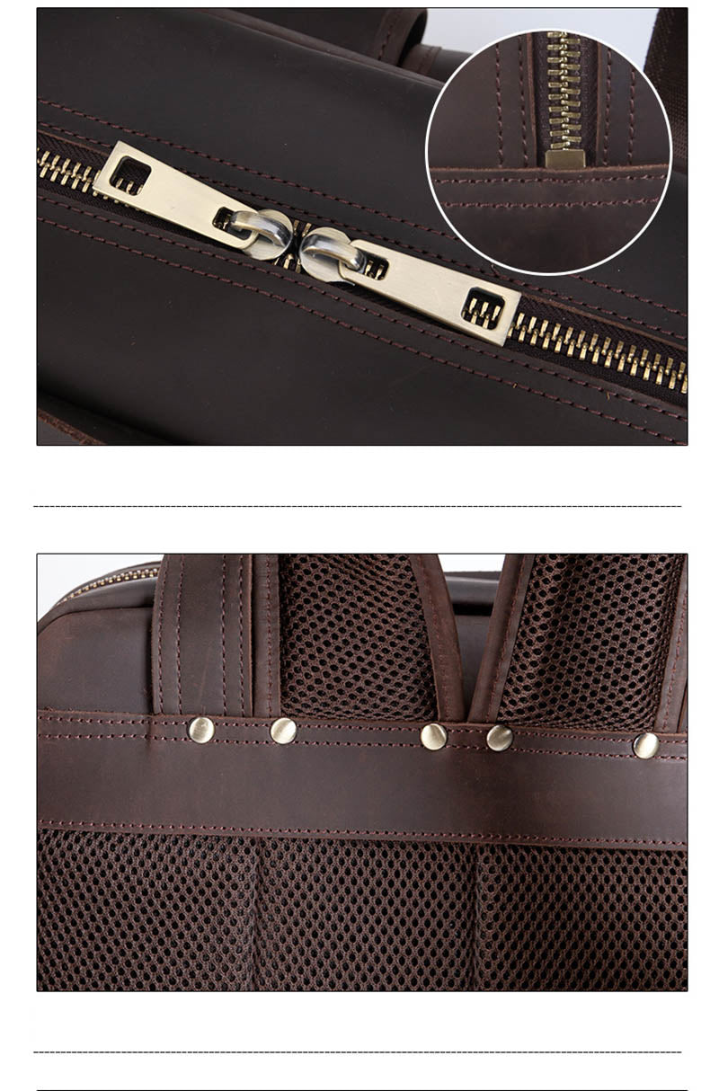 Image of The Gaetano Large Leather Backpack Camera Bag With Tripod Holder 1051071533 from Edmene LLC