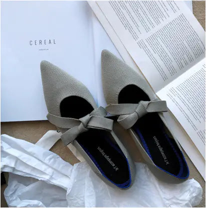 Flat Casual Boat Shoes with Bow Mary Jane Style