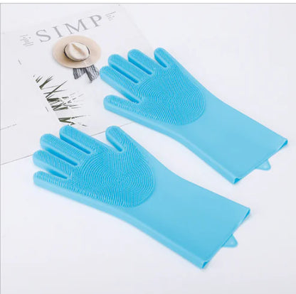 Thickened Silicone Rubber Kitchen Cleaning Gloves