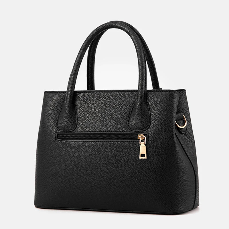 Image of Women Pu Leather Handbags Ladies Large Tote Bag Female Square Shoulder 1438175085 from Edmene LLC