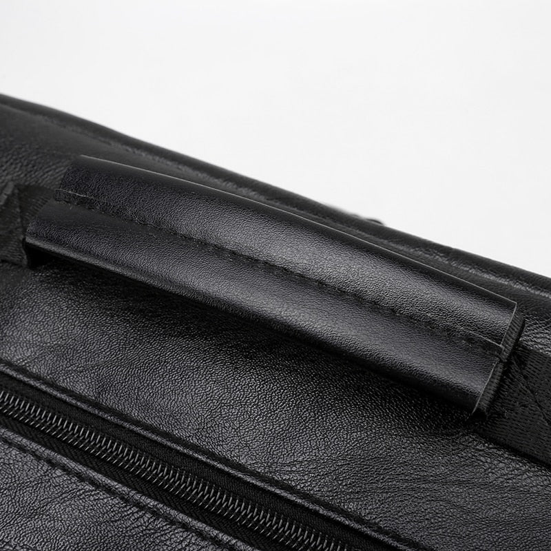 High Quality PU Leather Backpack Men Multifunctional Luxury Urban Bag