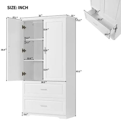 High Bathroom Storage Cabinet