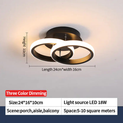 Nordic LED Ceiling Lights for Home, Bedroom & Corridor