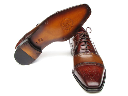 Image of Paul Parkman Mens Captoe Oxfords Camel Red Hand Painted Leather Upper And Leather Sole Id 024 Cml Brd 231325542 from Edmene LLC