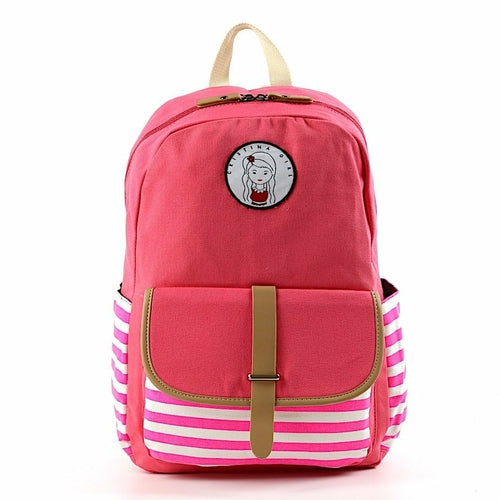 Image of Striped Travel Backpack With Laptop Pocket 311161048 from Edmene LLC