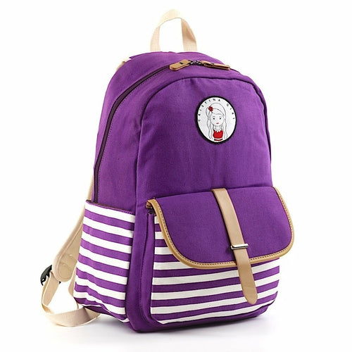 Image of Striped Travel Backpack With Laptop Pocket 1 329047546 from Edmene LLC