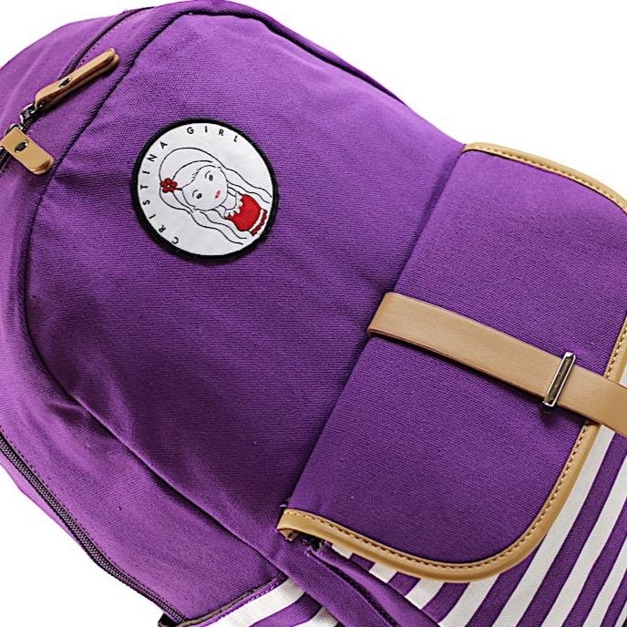 Image of Striped Travel Backpack With Laptop Pocket 1 329047546 from Edmene LLC