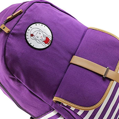 Image of Striped Travel Backpack With Laptop Pocket 1 329047546 from Edmene LLC