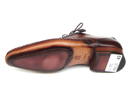 Image of Paul Parkman Mens Captoe Oxfords Brown Hand Painted Shoes Id 5032 Brw 223230508 from Edmene LLC