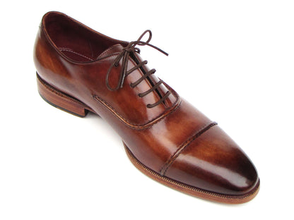 Image of Paul Parkman Mens Captoe Oxfords Brown Hand Painted Shoes Id 077 Brw 422777577 from Edmene LLC
