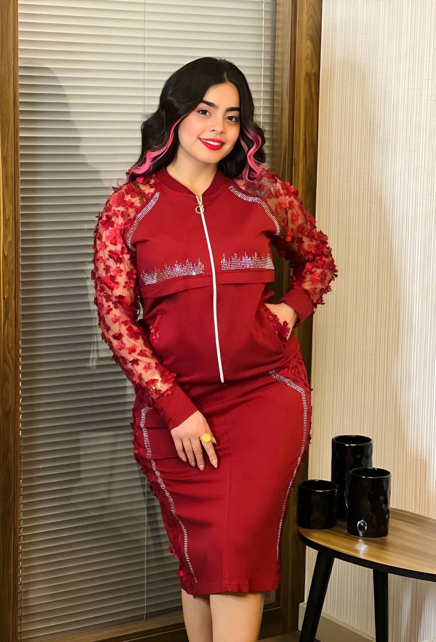 Image of Transparent 2 Piece Jacket Skirt Set 592675732 from Edmene LLC