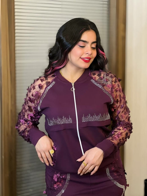 Image of Transparent 2 Piece Jacket Skirt Set 592675732 from Edmene LLC