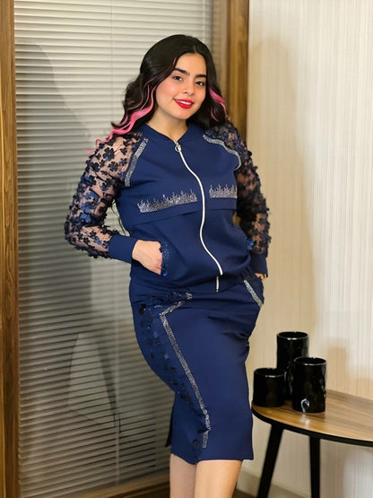 Image of Transparent 2 Piece Jacket Skirt Set 592675732 from Edmene LLC