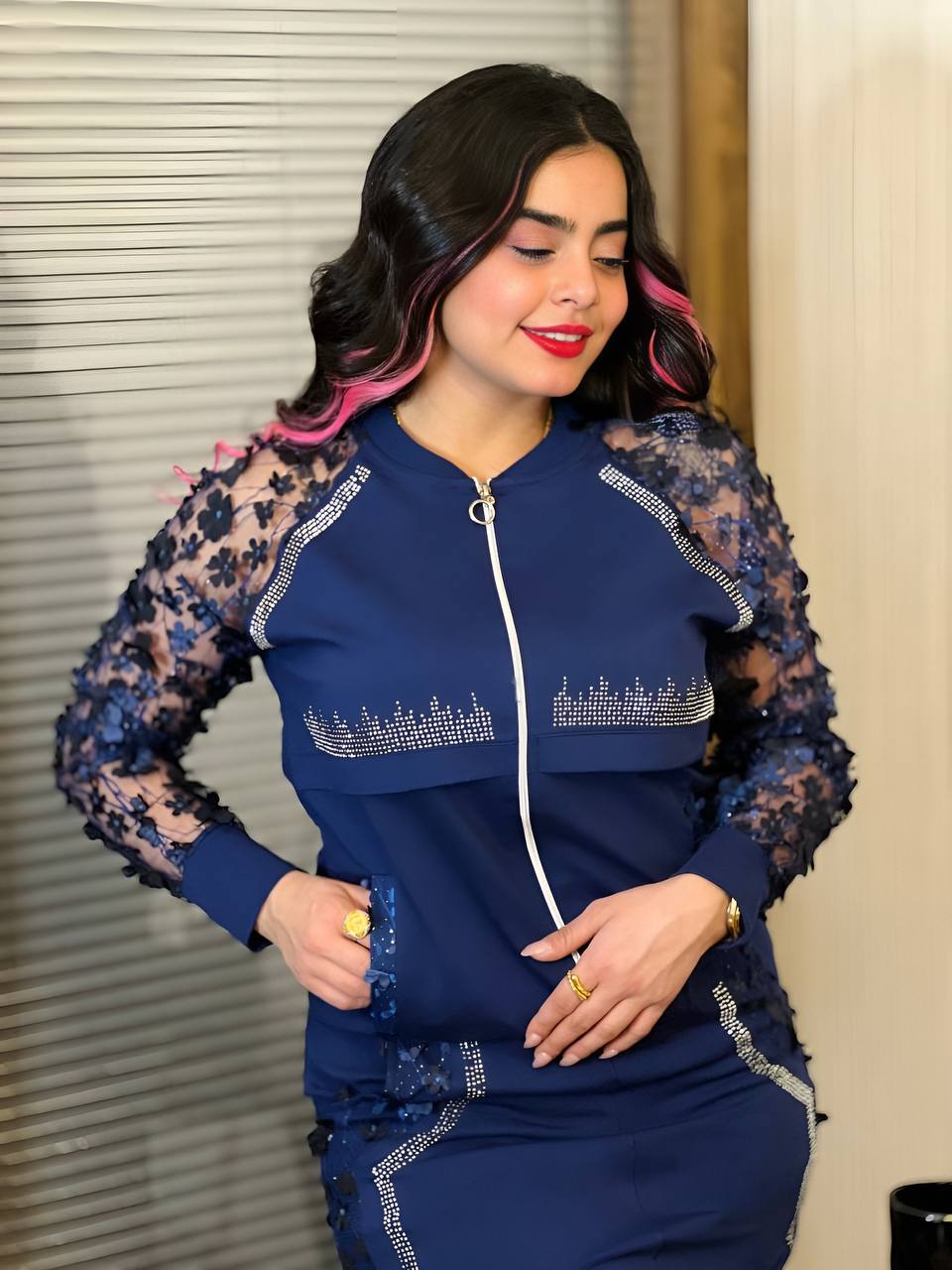 Image of Transparent 2 Piece Jacket Skirt Set 592675732 from Edmene LLC