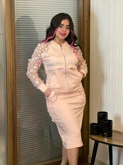 Image of Transparent 2 Piece Jacket Skirt Set 592675732 from Edmene LLC