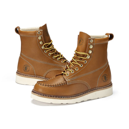 Image of Rockrooster Mens 7 Inch Brown Soft Toe Wedge Work Boots With Vibram® Outsole Vap611 1140217607 from Edmene LLC
