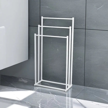 Freestanding Towel Rack - No Drilling Metal Bathroom Stand