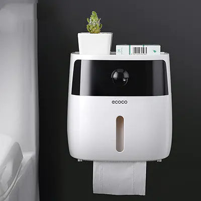 Tissue Box and Bathroom Storage Organizer Shelf