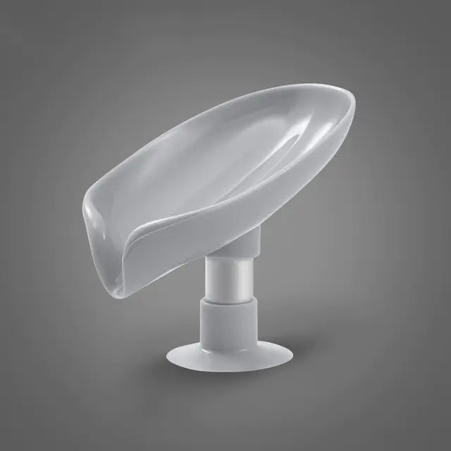 Leaf Shaped Transparent Soap Box for Bathroom Storage