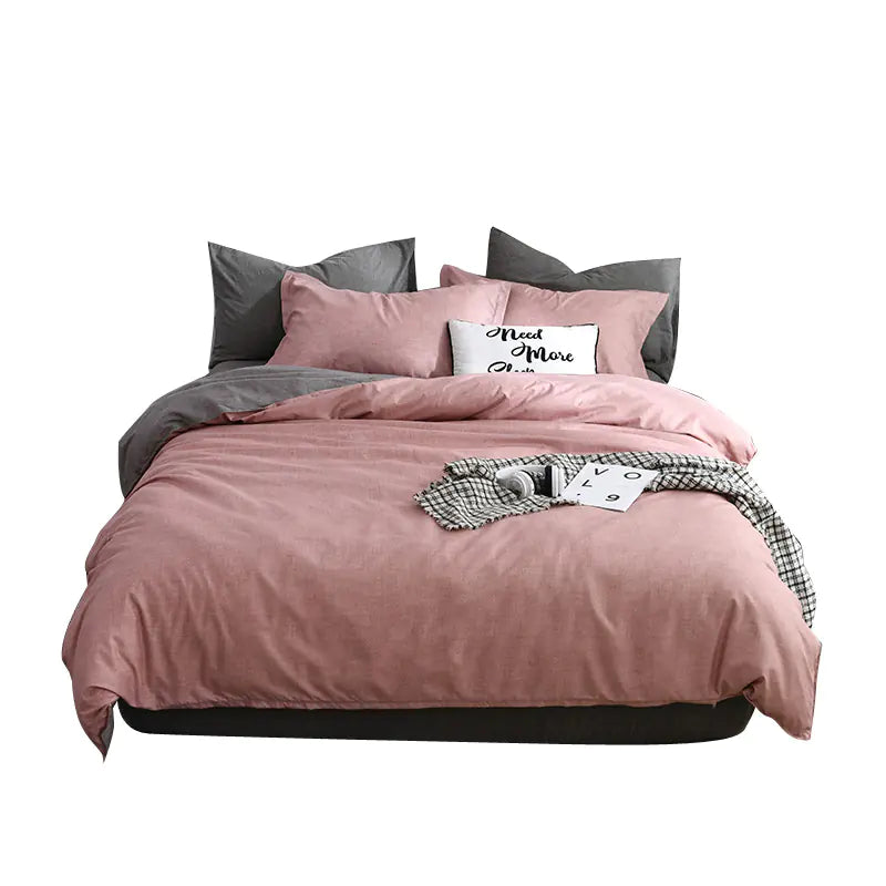 Korean Cotton 4-Piece Dormitory Bedroom Set