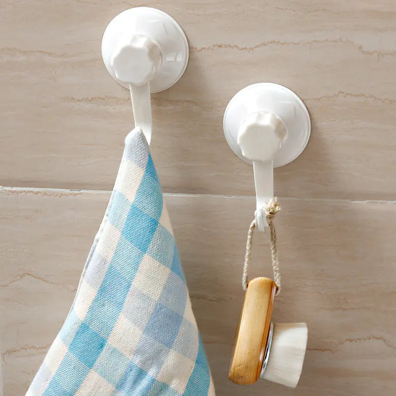 Powerful Plastic Suction Hooks for Bathroom