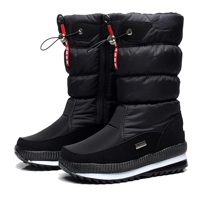 Winter Waterproof Thick Anti-Ski Boots