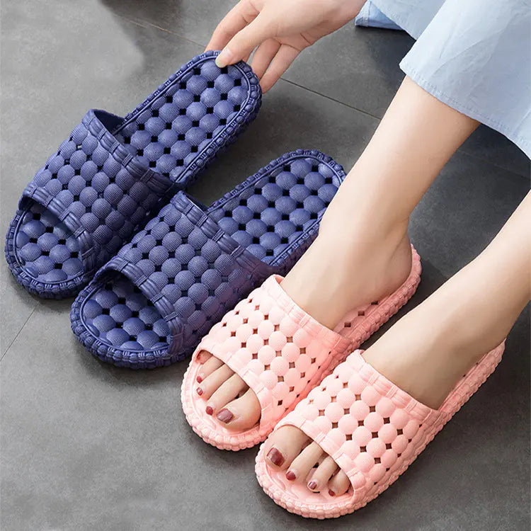 Unisex Hollow Out Bathroom Slippers for Home Use