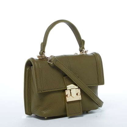 SUSU Leather Backpack for Women Convertible Crossbody Bag Olive Green