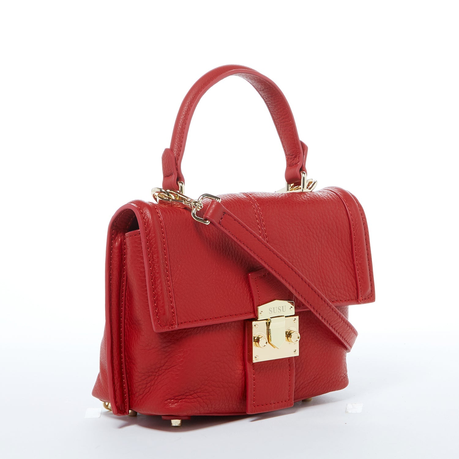Image of Linda Red Leather Backpack Purse 1242407665 from Edmene LLC