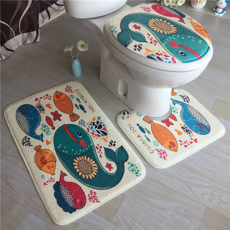 European Style Bathroom Mat for Restroom Decor