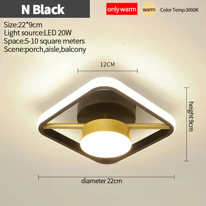 Nordic LED Ceiling Lights for Home, Bedroom & Corridor