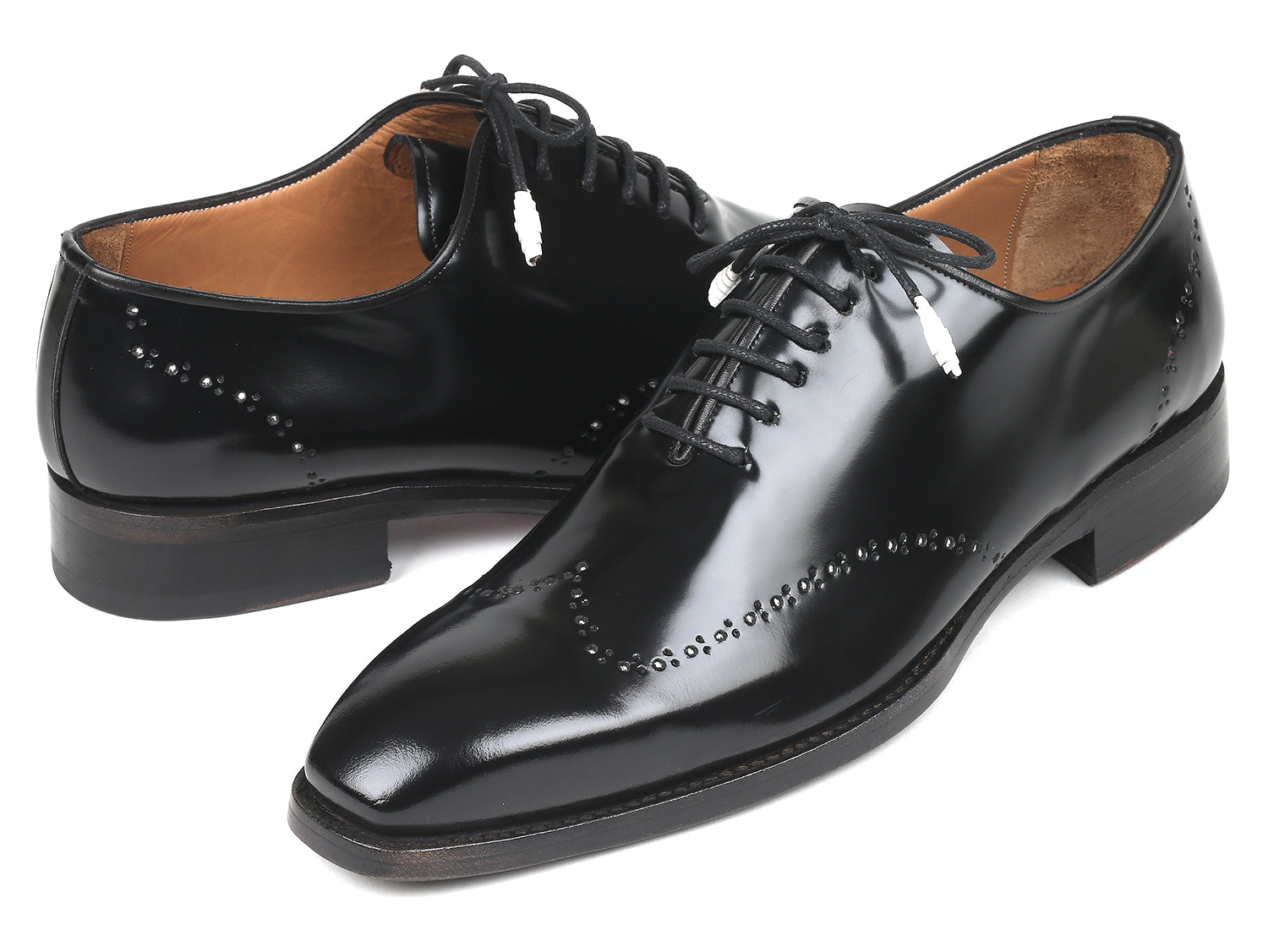 Image of Paul Parkman Goodyear Welted Wingtip Oxfords Black Polished Leather Id 181Blk55 1326450903 from Edmene LLC