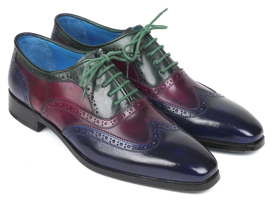 Image of Paul Parkman Men's Multi Color Wingtip Oxfords (ID#PP2284) from Edmene LLC